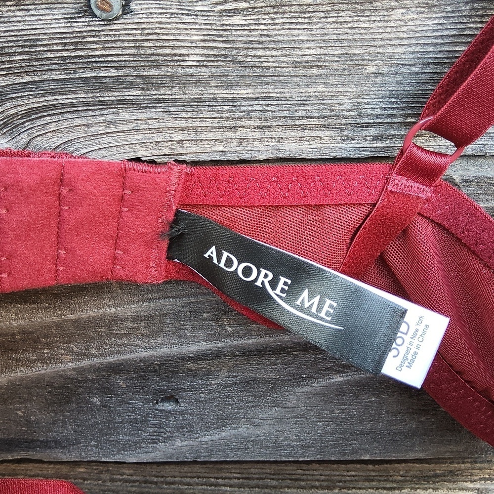 Adore Me Deep Red Underwire Bra Size 38D - Picture 5 of 12